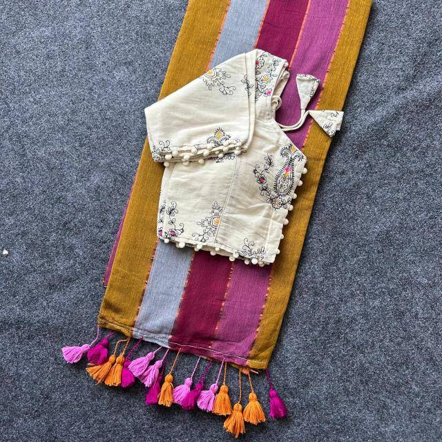 Blousewala mal cotton Sarees wholesale online shopping